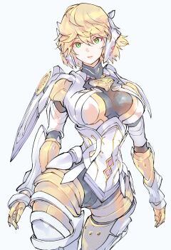 1girl blonde_hair fiora_(xenoblade) green_eyes highres joints mecha-fiora mechanical_arms robot_joints ug333333 xenoblade_chronicles_(series) xenoblade_chronicles_1