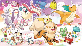 Rule 34 | :3, alcremie, alcremie (strawberry sweet), alcremie (vanilla cream), analog clock, antennae, arcanine, bag, bellossom, blue eyes, blue scarf, bright pupils, building, camera, character print, character sticker, clock, closed mouth, commentary request, ditto, dot nose, dragon, dragon wings, dragonite, eevee, fangs, fuecoco, gen 1 pokemon, gen 2 pokemon, gen 3 pokemon, gen 5 pokemon, gen 8 pokemon, hair brush, legendary pokemon, litwick, magikarp, mewtwo, milotic, minun, mirror, nao (naaa 195), nintendo, nostrils, official art, one eye closed, outline, pikachu, pink eyes, plusle, poke ball, poke ball symbol, poke ball theme, poke puff, pokemon, pokemon (creature), pokemon focus, purple eyes, purple shirt, quaxly, riding, riding pokemon, scarf, second-party source, shirt, shopping bag, skitty, smile, snorlax, sprigatito, starter pokemon trio, sticker, stuffed animal, stuffed toy, thumbnail collage, togepi, ultra ball, unworn earring, unworn scarf, unworn shirt, waving, white outline, white pupils, wings, yellow bag
