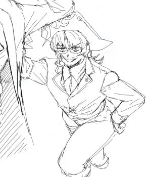 2boys absurdres alternate_costume beard_stubble boot_straps boots collared_jacket contrast_collar cropped_legs evil_grin evil_smile facial_hair foreshortening formal_clothes from_above from_side glasses gloves gregor_(project_moon) greyscale grin hair_between_eyes half-closed_eyes hand_on_own_hip hand_up hat highres hook hook_hand jacket knee_boots lapels leg_up limbus_company lineart long_hair long_sleeves looking_ahead looking_up low_ponytail male_focus monochrome multiple_boys notched_lapels oekaki official_alternate_costume pants parted_bangs parted_lips photoshop_(medium) pirate pirate_hat ponytail project_moon rectangular_eyewear ribbed_shirt sanpaku semi-rimless_eyewear shirt sidelocks simple_background single_glove sketch smile smirk solo_focus standing strap stubble teeth thigh_strap twinhook_pirates_(identity)_(project_moon) under-rim_eyewear unfinished weapon white_background