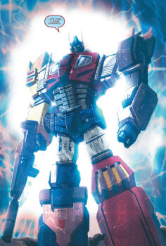 autobot blue_eyes character_request clenched_hands english_text gattai glowing glowing_eyes gun headgear holding holding_gun holding_weapon insignia ironhide livioramondelli machinery mecha mirage no_humans optimus_maximus optimus_prime optimus_prime_(idw) prowl_(transformers) robot science_fiction solo source_request speech_bubble sunstreaker super_robot the_transformers_(idw) transformers weapon