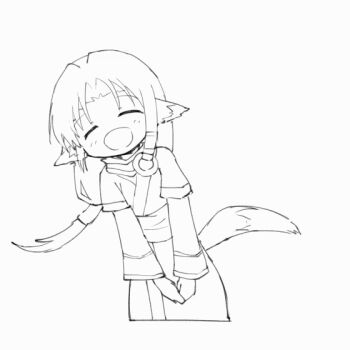 1girl ainu_clothes animal_ears animated animated_gif aquaplus blush bouncing breasts closed_eyes dress eruruu greyscale hair_ornament layered_sleeves leaning_to_the_side long_hair long_sleeves low-tied_long_hair monochrome nike_abc open_mouth parted_bangs sash sidelocks sketch small_breasts solo swaying swinging tail tail_wagging upper_body utawarerumono variations very_long_hair wide_sleeves