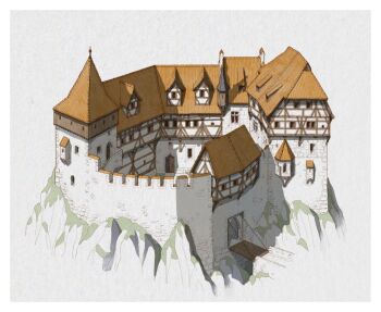 border building castle clippymagic commentary english_commentary european_architecture grass medieval no_humans original outside_border white_border