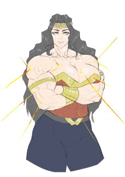 absurdres black_hair blue_eyes bracer bullet circlet dc_comics diana_prince energy_beam firing gold_bracer highres long_hair muscular muscular_female projectile_trail strong superhero_costume tiara user_xfjt4234 wonder_woman wonder_woman_(series)