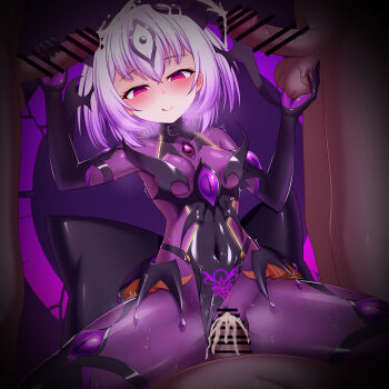 1girl 3boys :q bar_censor belt_collar black_gloves blush bodysuit breasts caressing_testicles censored clenched_teeth clothed_female_nude_male clothed_sex clothing_aside collar commentary_request corruption covered_navel cowgirl_position cum cum_in_pussy dark_persona demon_horns double_handjob ejaculation elbow_gloves empty_eyes entenca erection foursome gangbang girl_on_top gloves grin group_sex handjob hetero highres horns impossible_bodysuit impossible_clothes latex latex_bodysuit leotard leotard_aside licking_lips looking_at_viewer medium_breasts medium_hair mind_control multiple_boys narrowed_eyes nega_eclipse_(entenca) nude original penis pink_eyes pov pov_crotch pubic_tattoo pubic_tattoo_visible_through_clothes purple_bodysuit purple_eyes pussy sex short_hair skin_tight skirt small_breasts smile solo_focus spread_legs straddling sweat tattoo teeth testicles tongue tongue_out vaginal variant_set veins veiny_penis vignetting wings