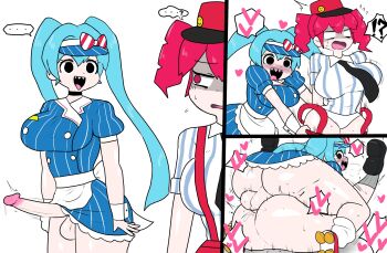 1futa 1girl artist_name ass enigi09 futa_with_female futanari hatsune_miku highres kasane_teto mating_press nipples nude penis sex testicles vocaloid white_background