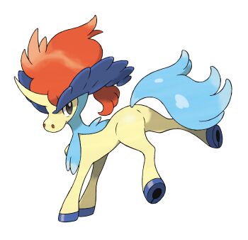 absurdres animal_focus artist_request black_eyes full_body gen_5_pokemon highres hooves horns keldeo keldeo_(ordinary) legendary_pokemon mythical_pokemon nintendo no_humans nostrils official_art pokemon pokemon_(creature) pokemon_bw pokemon_focus rearing single_horn solo third-party_source transparent_background