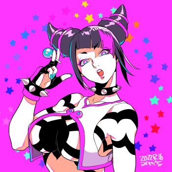 1girl breasts capcom han_juri highres large_breasts misodiru revealing_clothes solo street_fighter street_fighter_6