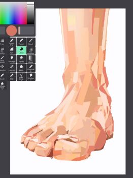 1other art_program_in_frame close-up commentary english_commentary feet foot_focus highres junbuug original painterly screencap solo
