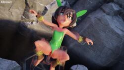 1girl 3d all_the_way_through animal_ears animated anklet artist_name avatar:_the_last_airbender avatar_legends bare_legs barefoot black_hair bound bound_ankles bound_wrists bracelet breasts clothing_aside commentary english_commentary fake_animal_ears feet female_focus green_leotard highres jewelry kitrosun leotard leotard_aside loli looping_animation oral outdoors outstretched_arms playboy_bunny rabbit_ears short_hair small_breasts sound spread_legs stomach_bulge strapless strapless_leotard suspension tentacle_sex tentacles thighs toes toph_beifong uncensored vaginal video