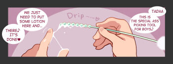 1girl english_text head_out_of_frame highres lotion mimikaki muk_(monsieur) original solo sounding_rod speech_bubble suggestive_fluid