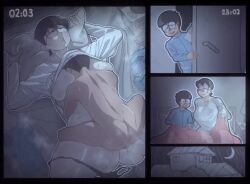 1boy 1girl age_difference animated between_breasts bite_mark black_hair black_panties breasts clothed_female_nude_male clothes_lift comic doraemon head_between_breasts head_on_chest hetero hug incest indoors large_breasts manilla mature_female missionary moaning mother_and_child mother_and_son nobi_nobita nobi_tamako nude panties pillow pillow_grab plump rain shin-ei_animation shirt_lift shota shougakukan size_difference sound straddling sweat thick_thighs thighs tv_asahi underwear video waist_hug wide_hips