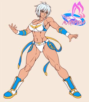 1girl muscular muscular_female original solo tagme taroimo_(00120014) wrestler wrestling_outfit