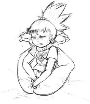 digimon digimon_tamers female_masturbation fisting fisting_with_both_hands highres makino_ruki masturbation oiddra petite