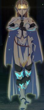 1girl absurdres armor blonde_hair boots breasts elf greaves hazurewaku_no_joutai_ijou_skill_de_saikyou_ni_natta_ore_ga_subete_wo_juurin_suru_made highres knight large_breasts long_hair pelvic_curtain pointy_ears screencap seras_ashrain sword thigh_boots weapon