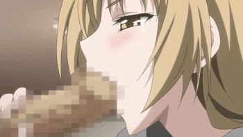 animated animated_gif blonde_hair fellatio ichinose_riko mature_female oral ran_sem riding
