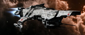 3d advanced_ship_(eve_online) artist_name attack_ship_(eve_online) brown_background caldari_state_(eve_online) cloud cloud_background combat_ship_(eve_online) commentary cross cross_print cruiser_(eve_online) electronic_warfare_ship_(eve_online) english_commentary eve_online flying highres ishukone_corporation_(eve_online) kaalakiota_corporation_(eve_online) lai_dai_corporation_(eve_online) nebula no_humans outdoors radio_antenna realistic red_cross science_fiction space spacecraft star_(sky) starry_sky_background strategic_cruiser_(eve_online) support_ship_(eve_online) tech_3_ship_(eve_online) tengu_(eve_online) vankaiser vehicle_focus
