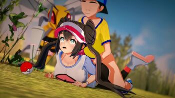 1boy 1girl age_difference animated audible_internal_cumshot beedrill bottomless clothed_sex cum ejaculation gen_1_pokemon harada4780 hetero highres koikatsu_(medium) nintendo onee-shota pokemon pokemon_bw2 pokemon_oras prone_bone rosa_(pokemon) sex sex_from_behind shota sound tagme video youngster_(pokemon)