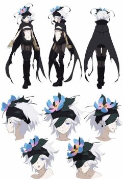 1girl breasts cape expressionless eyepatch flamie_speeddraw navel official_art pants rokka_no_yuusha source_request tagme toned underboob
