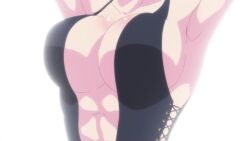 3boys 5girls abs acchan_(megami_no_kafeterasu) anger_vein animated anime_screenshot annoyed armpits arms_behind_head arms_up ass bouncing_breasts breasts center_opening cleavage close-up crop_top denim denim_shorts hands_on_own_hips highres kasukabe_hayato large_breasts makusawa_ouka mature_female megami_no_cafe_terrace midriff multiple_boys multiple_girls multiple_views muscular muscular_female navel one-piece_swimsuit one-piece_thong ono_shiragiku shirt shorts smile sound swimsuit tagme tsukishima_riho tsuruga_ami video