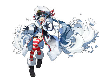 Rule 34 | 1girl, absurdres, aqua eyes, aqua hair, black coat, black gloves, black necktie, black shorts, coat, collared shirt, commentary request, full body, fur-trimmed coat, fur-trimmed sleeves, fur trim, gloves, gradient hair, hair between eyes, hair ornament, hair ribbon, hat, hatsune miku, highres, jacket, long hair, long sleeves, looking at viewer, multicolored hair, necktie, official alternate costume, official alternate hairstyle, open mouth, peaked cap, rabbit yukine, red ribbon, red shirt, ribbon, sailor hat, shadow, shirt, short shorts, shorts, simple background, striped clothes, striped thighhighs, thighhighs, twintails, user skwz2823, very long hair, vocaloid, white background, white hair, white jacket, yuki miku, yuki miku (2022)