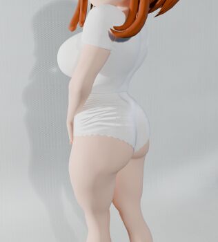 1girl 3d absurdres ass boku_no_hero_academia breasts brown_hair highres large_breasts shirt underwear uraraka_ochako viewportnorm