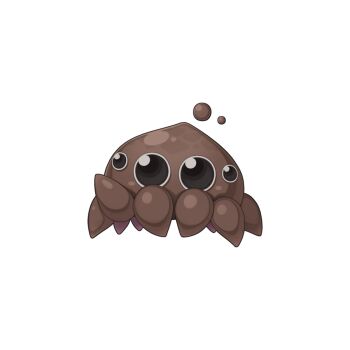 animal_focus bug chibi chibi_only full_body no_humans official_art ragnarok_online simple_background solo spider spiding transparent_background yuichirou