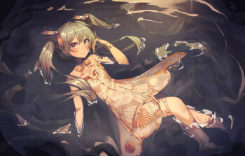Rule 34 | 1girl, bare shoulders, blush, bracelet, closed mouth, commentary request, dress, flat chest, gold bracelet, gramophone miku, hair between eyes, hair ornament, hatsune miku, highres, jewelry, long hair, looking at viewer, miku symphony (vocaloid), number tattoo, official alternate costume, official alternate hairstyle, seemu (wnslqjdignv ), short dress, smile, solo, strapless, strapless dress, tattoo, tutu, twintails, very long hair, vocaloid, white dress
