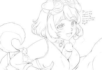 1girl animal_ears between_breasts bonnie_barkswell breasts dog_ears dog_tail globie goggles large_breasts medium_hair paizuri penis tail thernz virtual_youtuber