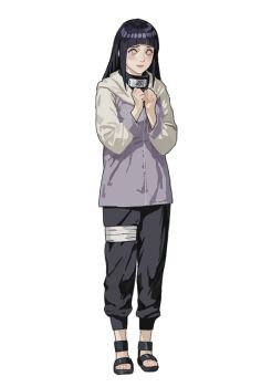1girl arched_bangs black_hair black_pants black_sandals blush capri_pants clenched_hands commentary forehead_protector full_body grey_eyes h4sh1rnoto hands_up highres hood hood_down hoodie hyuuga_hinata konohagakure_symbol leg_wrap light_smile long_hair long_sidelocks long_sleeves looking_to_the_side multicolored_hoodie naruto_(series) naruto_shippuuden no_pupils own_hands_together pants purple_hoodie raised_inner_eyebrows sandals shy sidelocks solo standing white_background white_hoodie