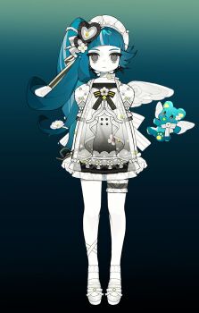 bow closed_mouth drill_hair frills highres lolita_fashion long_hair long_sleeves mary_janes original ribbon shoes simple_background smile solo standing twintails very_long_hair