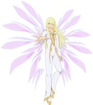 Rule 34 | 1boy, artist request, blonde hair, blue eyes, chest jewel, empty eyes, energy wings, flying, full body, game cg, gem, gold shoes, green gem, highres, long hair, male focus, midair, mithos yggdrasill, official art, open mouth, pink wings, purple wings, reaching, reaching towards viewer, shoes, smile, solo, tales of (series), tales of asteria, tales of symphonia, third-party source, transparent background, very long hair, white shoes, wings