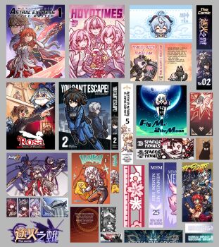 6+girls aether_(genshin_impact) arahato_(honkai_impact) astra_yao black_cat black_hair blonde_hair blue_hair blue_hat bouquet cat commentary courtroom cover cover_page dan_heng_(honkai:_star_rail) dan_heng_(woof_woof_dan)_(honkai:_star_rail) dress eden_(honkai_impact) english_commentary feixiao_(honkai:_star_rail) flower furina_(genshin_impact) ganyu_(genshin_impact) genshin_impact goat_horns grey_hair hair_ribbon hat highres himeko_(honkai:_star_rail) honkai:_nexus_anima honkai:_star_rail honkai_(series) honkai_impact_3rd horns kiana_kaslana kiana_kaslana_(honkai:_nexus_anima) lordly_trashcan_(honkai:_star_rail) lumine_(genshin_impact) march_7th_(honkai:_star_rail) march_7th_(march_bunny)_(honkai:_star_rail) mem_(honkai:_star_rail) mhunter_45 mihoyo moon multiple_girls objection pink_hair police police_uniform prison red_hair reference_sheet ribbon robin_(honkai:_star_rail) rosa_(tears_of_themis) ruler sparkle_(honkai:_star_rail) sparxie_(honkai:_star_rail) svarog_(honkai:_star_rail) tears_of_themis trailblazer_(baseball_raccoon)_(honkai:_star_rail) trailblazer_(honkai:_star_rail) welt_yang white_dress zenless_zone_zero zhu_yuan