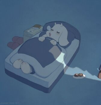 closed_eyes furry goat rikose sleeping tagme toriel undertale utdr_(toby_fox)