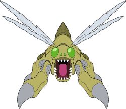 Rule 34 | digimon, digimon (creature), looking at viewer, sharp teeth, solo, teeth, transparent background, yanmamon