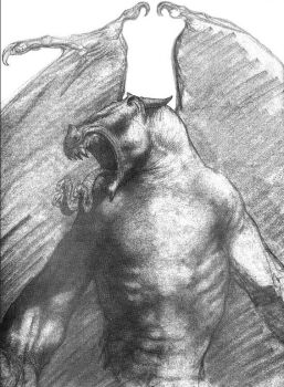 carlos_huante concept_art cut_content ears giant giant_monster godzilla_(series) godzilla_(unmade_1994_u.s._film) gryphon_(godzilla) kaiju monster multiple_tongues no_humans official_art open_mouth roaring sharp_teeth sketch snake stan_winston_studio teeth tentacles toho tongue tongue_snake tristar_pictures wings