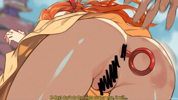 1girl anal anal_beads anal_object_insertion aseiusx ass ass_focus ass_smack censored female_focus from_below handprint neon_genesis_evangelion object_insertion pussy red_hair sex_toy solo solo_focus souryuu_asuka_langley spanked tagme