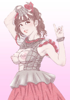 Rule 34 | babymetal, breasts, breasts, brown hair, highres, idol, mizuno yui, nipples, tagme
