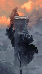 animated balloon cloud cloudy_sky lightning no_humans original pixel_art scenery sixveeceear sky tagme video