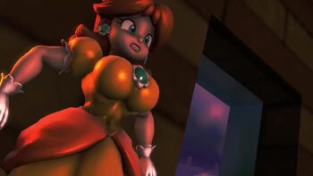 1futa 2girls 3d against_wall animated ass blonde_hair bouncing_breasts breasts claws covering_own_mouth creepypasta crown cum cum_in_pussy cum_inflation fucked_silly futa_with_female futanari hiding high_heels hollow_eyes huge_breasts inflation mario_(series) medium_breasts monster_girl multiple_girls muscular nintendo nipples nude princess_daisy princess_peach rape rolling_eyes sex sound the_forest_king thick_thighs thighs token_taker video