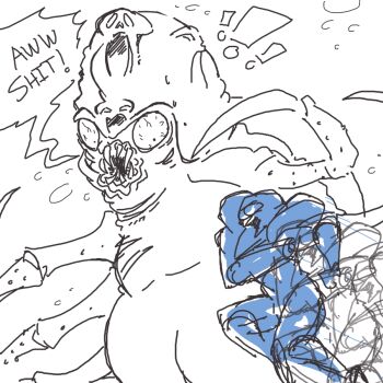 alien davewaterfalls draygon metroid nintendo power_suit_(metroid) samus_aran sketch speech_bubble super_metroid varia_suit
