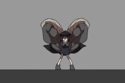 1girl 1other animated cloak grey_background hat hongga long_hair original standing tagme video witch witch_hat