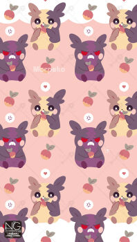 anger_vein berry_(pokemon) black_sclera colored_sclera commentary_request frown gen_8_pokemon heart highres leppa_berry meme_(sleepsheep) morpeko morpeko_(full) morpeko_(hangry) nintendo no_humans open_mouth pokemon pokemon_(creature) pokemon_focus red_eyes red_sclera smile speech_bubble spoken_anger_vein spoken_heart teeth