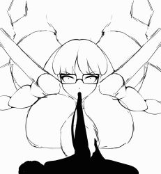1boy 1girl anal animated ass bouncing_ass breasts cum cum_overflow glasses hetero highres huge_ass huge_breasts huge_penis large_breasts large_penis long_hair original penis rough_sex sketch tagme video vomiting_cum witch zonen404