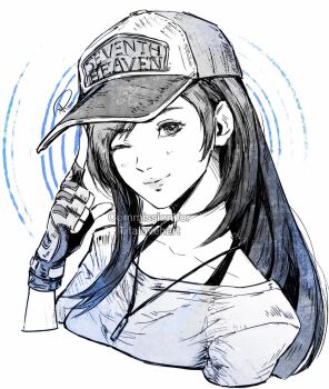 Rule 34 | 1girl, baseball cap, bikini, bikini under clothes, black bikini, black hair, closed mouth, collarbone, commentary, commission, cropped torso, english commentary, final fantasy, final fantasy vii, final fantasy vii: ever crisis, final fantasy vii remake, fingerless gloves, gloves, hat, highres, index finger raised, kuroiitulip, lifeguard, light blush, long hair, looking at viewer, official alternate costume, one eye closed, portrait, see-through clothes, see-through shirt, shirt, single sidelock, smile, solo, spot color, swept bangs, swimsuit, tifa lockhart, tifa lockhart (lifeguard), upper body, watermark, whistle, whistle around neck