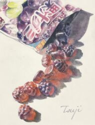 Rule 34 | candy, colored pencil (medium), eyvzi172xqdkvs7, food, highres, no humans, object focus, original, package, packet, realistic, shadow, still life, traditional media, white background