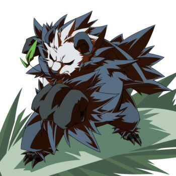 Rule 34 | 0nodera, 10s, angry, banchou, bear, clenched hand, delinquent, epic, gen 6 pokemon, nintendo, no humans, panda, pangoro, pokemon, pokemon (creature), pokemon xy, solo