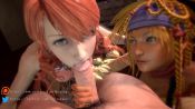 1boy 2girls 3d animated assisted_fellatio blonde_hair fellatio final_fantasy final_fantasy_x final_fantasy_xiii green_eyes hetero multiple_girls mura_tpg oerba_dia_vanille oral penis penis_grab pov red_hair rikku_(ff10) sex source_filmmaker_(medium) source_request tagme teamwork uncensored video