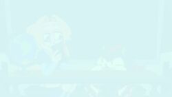 1boy 1girl aged_down animated audible_speech black_fur blonde_hair blue_dress blue_eyes blue_hairband blush book child desk drawing_(object) dress english_audio globe hairband hedgehog highres krooked_glasses lilo_&amp;_stitch looking_down looking_up maria_robotnik red_eyes scene_reference shadow_the_hedgehog sonic_(series) sound two-tone_fur video