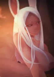 1boy 1girl animated areola_slip bare_shoulders boku_no_hero_academia bouncing_breasts breasts clothing_aside cum cum_in_pussy dark-skinned_female dark_skin double_v ejaculation gloves grabbing_another&#039;s_breast grinding groping hetero large_breasts leotard leotard_aside long_hair mirko moaning nipples opaluva pussy_juice rabbit_ears sex sex_from_behind skello sound tagme v vaginal video voice_actor white_gloves white_hair x-ray