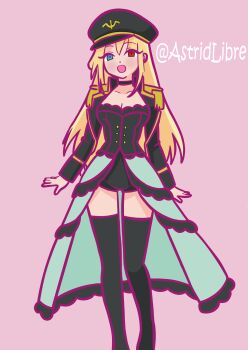 absurdres blonde_hair blue_eyes highres kitagawa_marin non-web_source pink_background red_eyes sono_bisque_doll_wa_koi_wo_suru